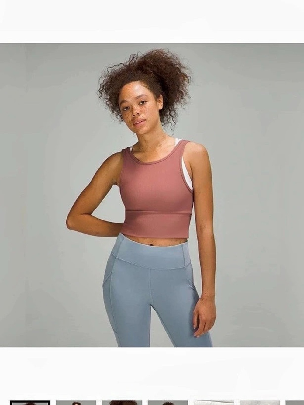 Lululemon Power Pivot Tank Top Ribbed Crop Top